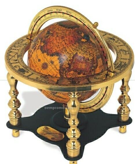Copernicus I Globe Brass Award W/ Black Matte Base