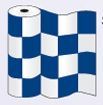 Printed Bunting - Blue/White Checker (18"X300')