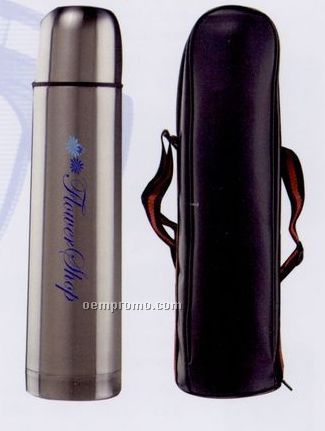24 Oz. Double Wall Stainless Steel Thermal Bottle W/ Carrying Case