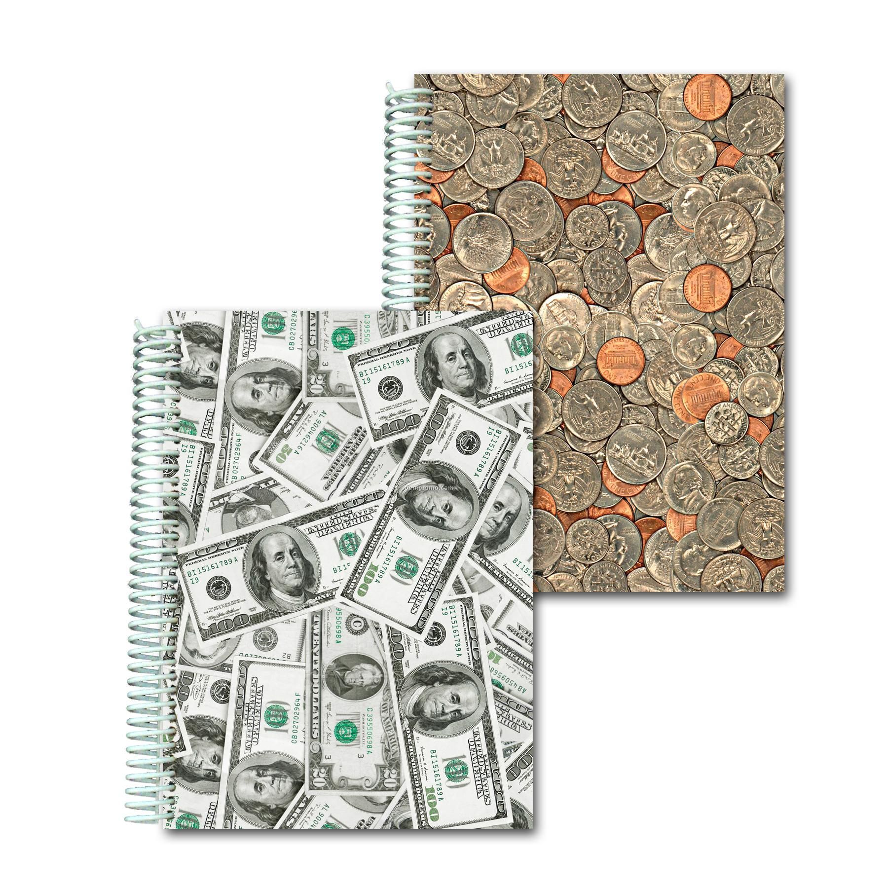 3d Lenticular Notebook; Stock/Dollars And Cents (Blanks)