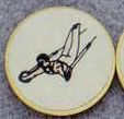 Medallions Stock Kromafusion Lapel Pin (Gym Rings)