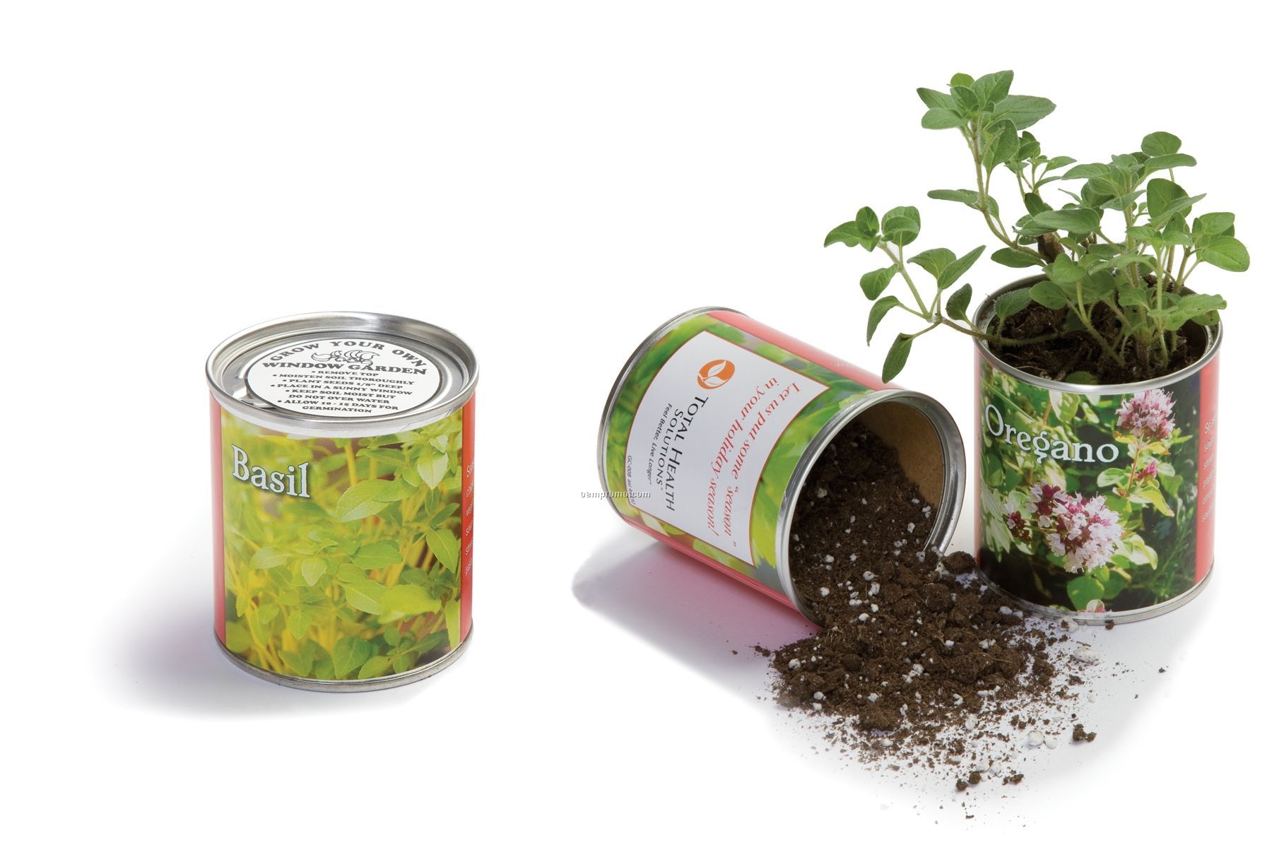 Single Herb Garden Can With Potting Soil & Seeds