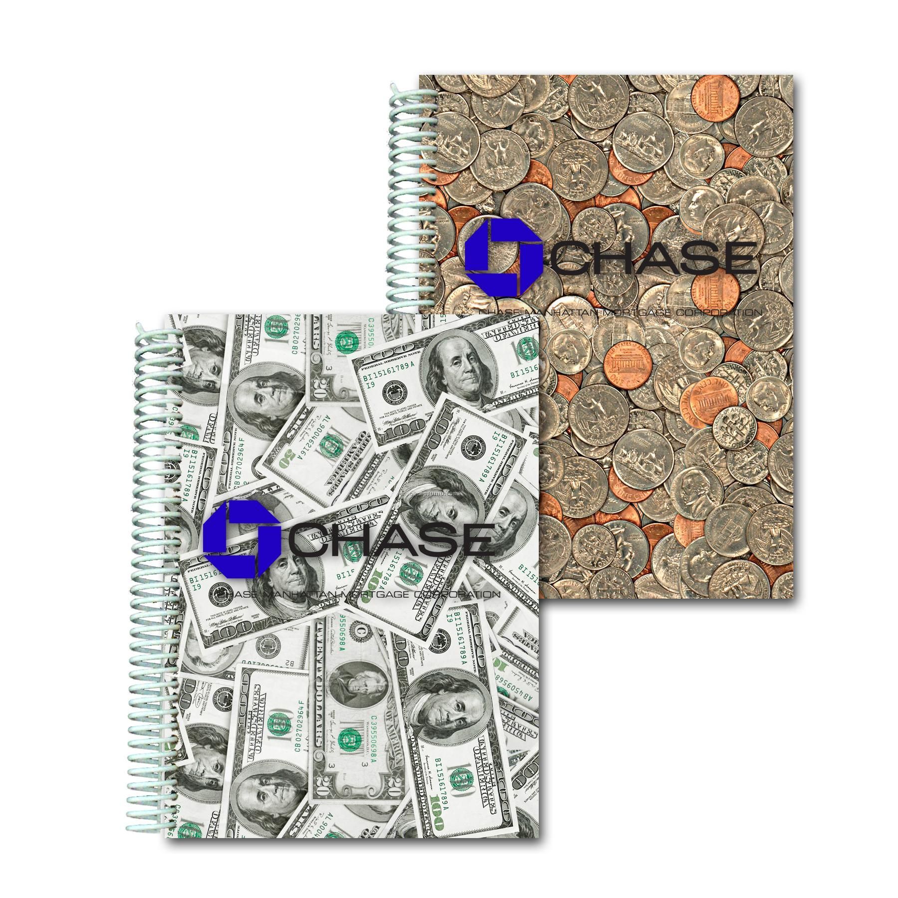3d Lenticular Notebook; Stock/Dollars And Cents (Custom)