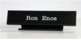 Contour Desk Name Plate In Black Holder