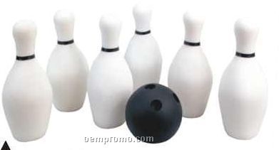 Rubber Bowling Set (6 Pins And 1 Ball)
