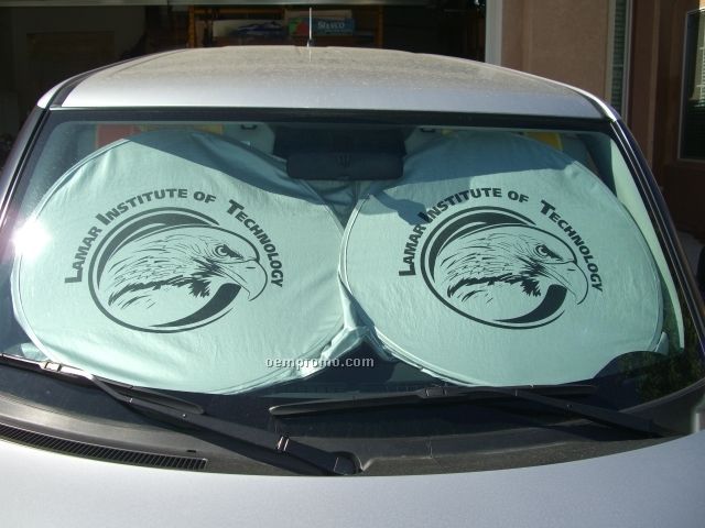 Screen Printed Nylon Double Loop Auto Front Windshield Shade (27"X56")