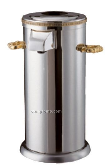 Stainless Steel Eco Air Cover Up For Pump Lid Airpot & Brass Accent