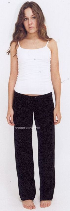 Women's Fine Jersey Relaxed Pants - 10% Polyester In Heather Gray