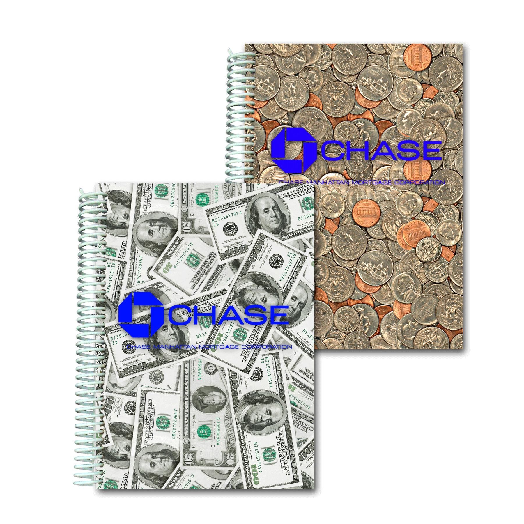 3d Lenticular Notebook; Stock/Dollars And Cents (Imprinted)