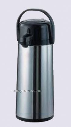 74 2/5 Oz. Glass Lined Stainless Steel Eco Air Airpot W/ Pump Lid