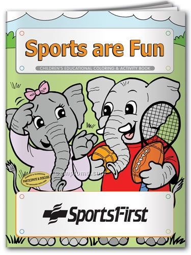 Action Pack Coloring Book W/ Crayons & Sleeve - Sports Are Fun