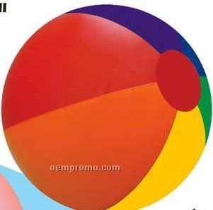 16" Inflatable Solid Rainbow White Beach Ball