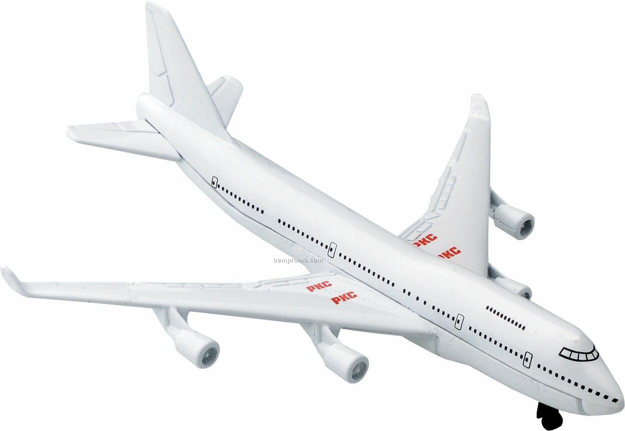 Die Cast White Boeing 747-400 Airliner