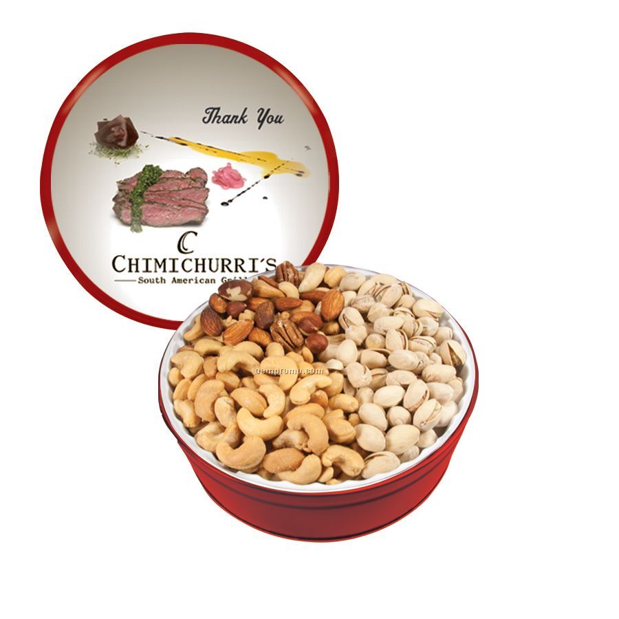 Red The Grand Tin With Mixed Nuts, Pistachios And Cashews