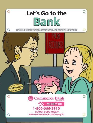 Action Pack Coloring Book W/ Crayons & Sleeve - Let's Go To The Bank