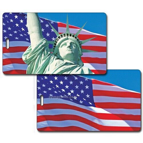 Luggage Tag 3d Lenticular Statue Of Liberty Stock Image (Imprint Product)