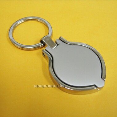 Metal Key Ring W/Mirror & Photo Holder Inside (Screened)