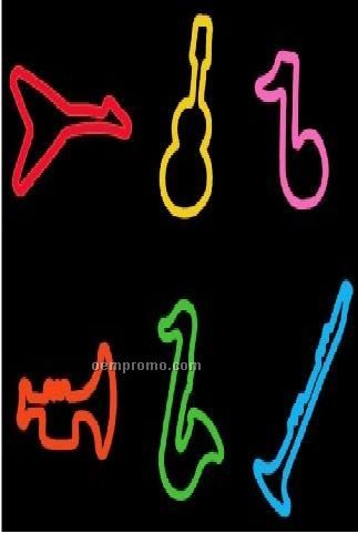 Musical Instruments Shape Silicone Rubber Bands