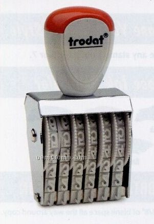 Trodat Numbering Stamps W/ 6 Wheel (5/32