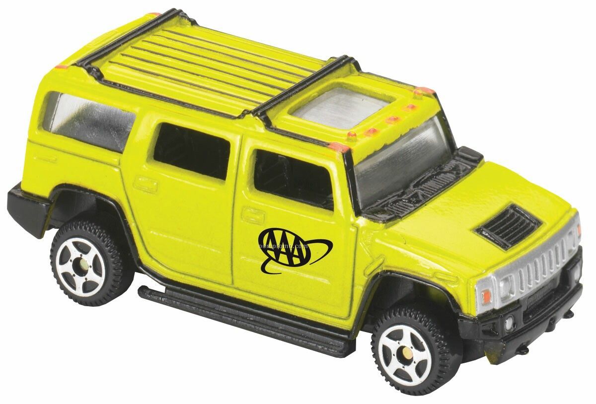 Yellow H2 Hummer Die Cast Mini Vehicle