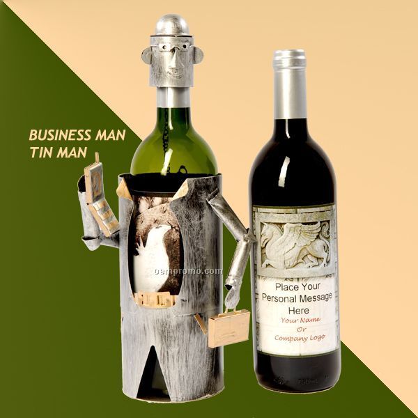 Custom Wine With Personalized Stock Label - Unicorn / Business Man Caddy