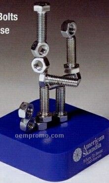 Lasting Impressions Nuts & Bolts Magnetic Sculptures W/ 3-1/4" Base