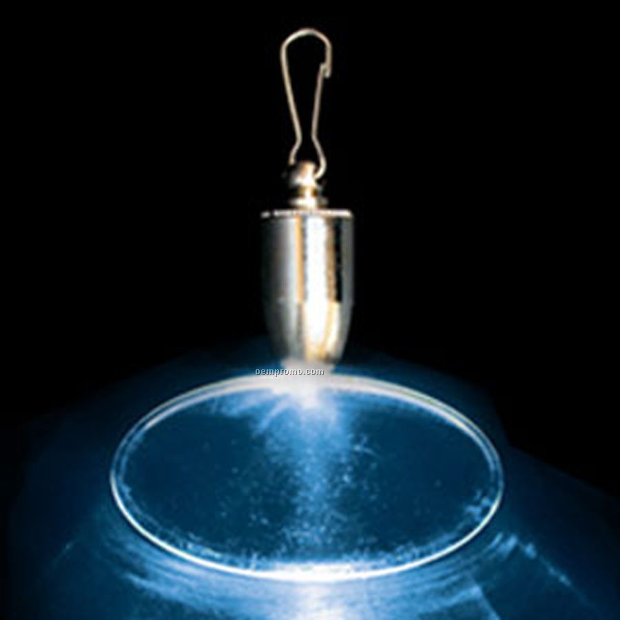 Light Up Pendant With Clip - Oval - Blue LED