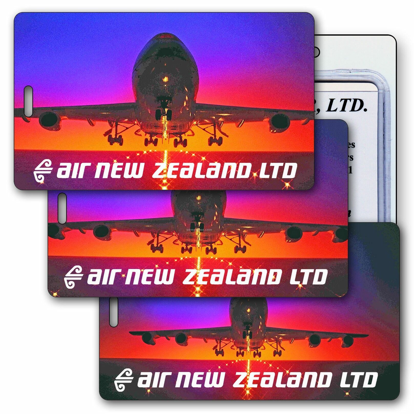 Luggage Tag 3d Lenticular Jumbo Jet Air Plane/Stock Image (Blank Product)