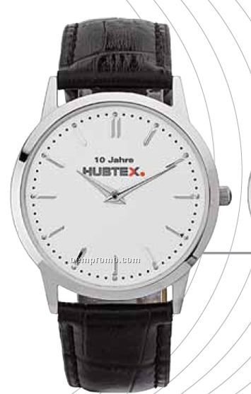 Men's Solid Steel Watch W/ Water Resistant To 3 Atm