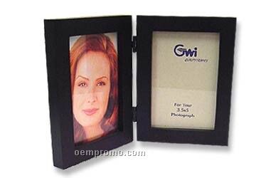 Simple Wood Picture Frame - Double Folding Picture Frame 5" X 7" Black
