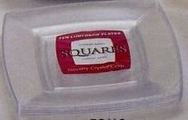 Square Luncheon Serving Plate - Black /Clear White (120 Pack)