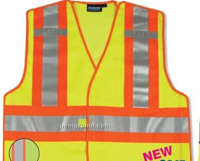 Aware Wear Breakaway Vest Hi-viz Lime W/ Contrasting Trim