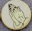 Medallions Stock Kromafusion Lapel Pin (Religious Praying Hands)