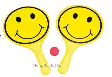 Smiley Face Paddle Ball Set