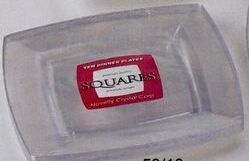 Square Dinner Serving Plate - White /Clear White (120 Pack)