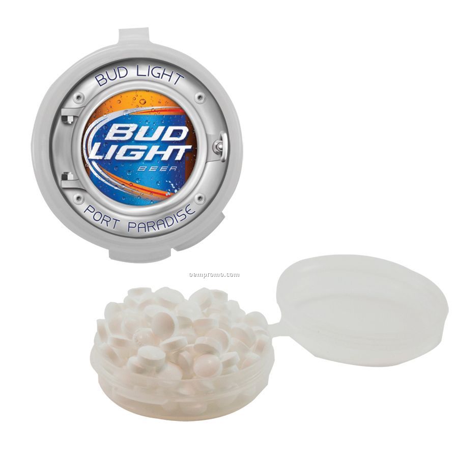 Clear Hook-n-go Plastic Pill Case With Sugar Free Micro Mints