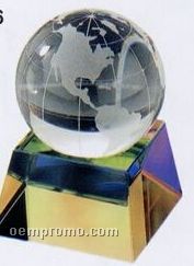 Medium Crystal Globe W/ 1-7/8" Base