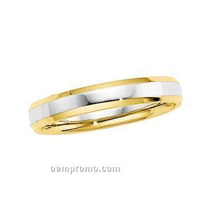 14ktt 4mm Ladies' Comfort Fit Wedding Band Ring (Size 7) (F)