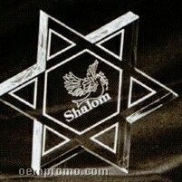 Acrylic Paperweight Up To 16 Square Inches / Star Of David 2