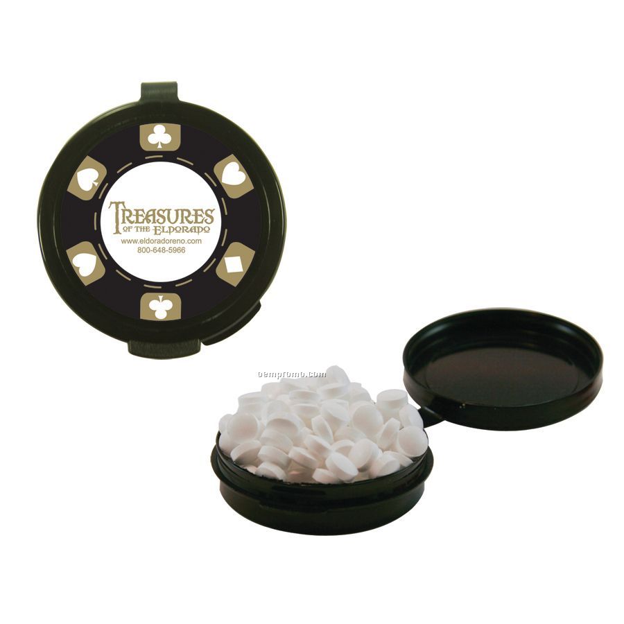 Black Hook-n-go Plastic Pill Case With Sugar Free Micro Mints