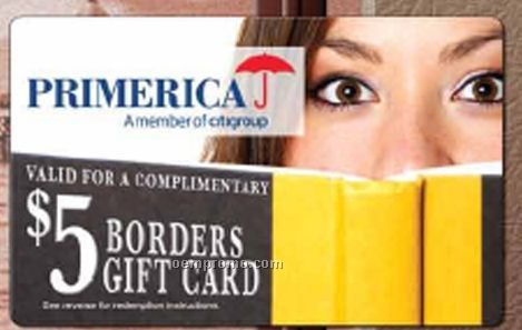 Borders Book Store Custom Branded $5.00 Entertainment Card