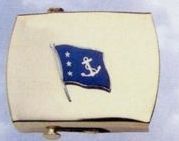 Deluxe Plated 2" Belt Buckle (Past Commodore Flag)