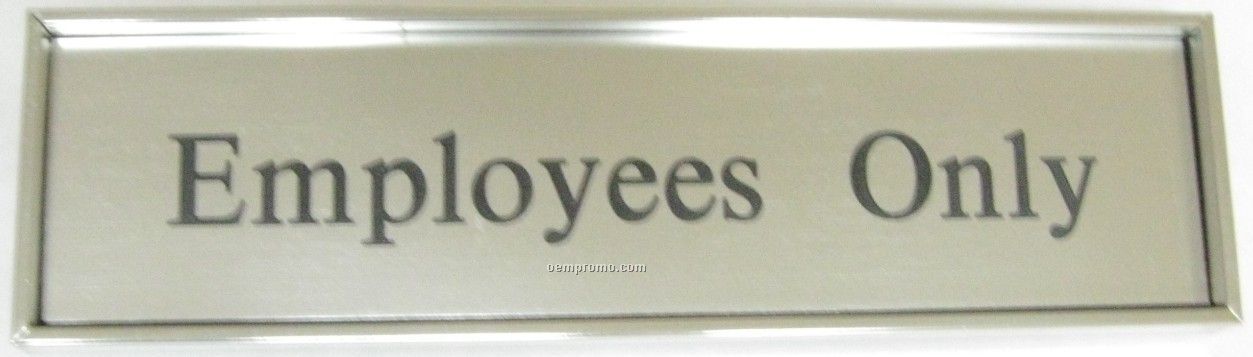 Elegant Silver Wall Name Plate & Holder (8")