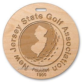 Wood Golf Tags 3.5" Diameter