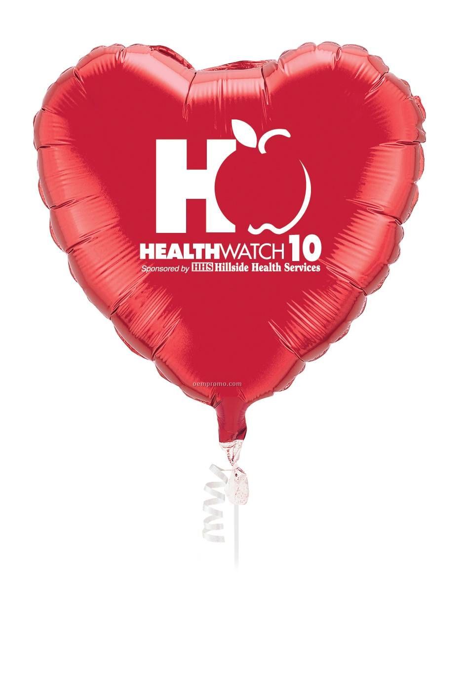 Heart Microfoil Balloon - 1 Color / 1 Side Imprint (36")