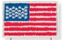 Stock Mini Applique Emblem / Patch (American Flag)