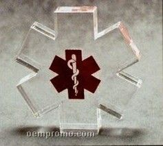 Acrylic Paperweight Up To 16 Square Inches / Star Of Life