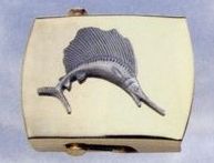 Deluxe Plated 2" Belt Buckle (Sailfish)
