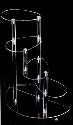 Acrylic Four Step Spiral Display Risers (14-1/2")