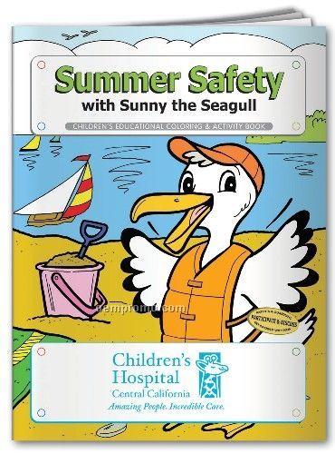 Action Pack Coloring Book W/ Crayons & Sleeve - Summer Safety